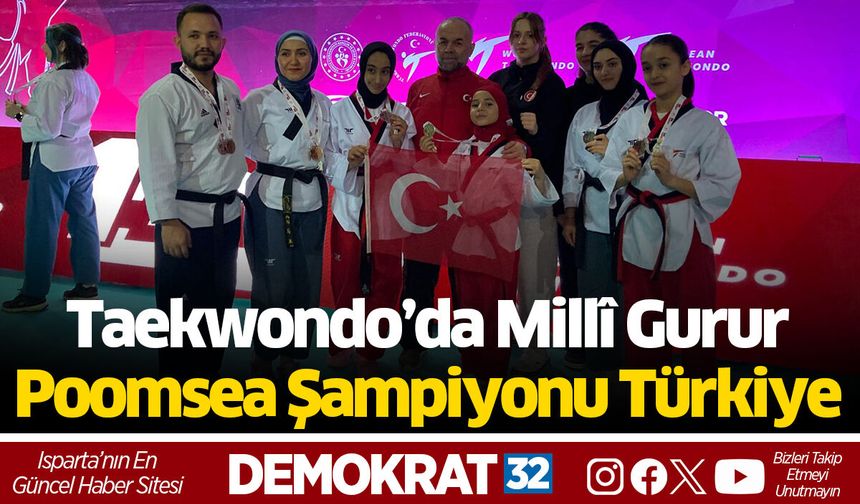 13. TAEKWONDO POOMSEA TÜRK MİLLÎ TAKIMI ŞAMPİYON OLARAK TAMAMLADI