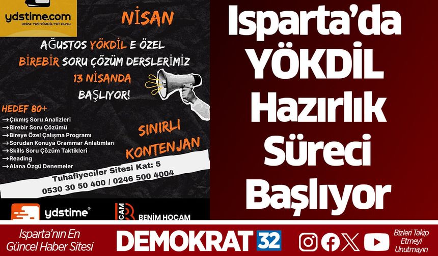 Isparta’da YÖKDİL Hazırlık Süreci Başlıyor