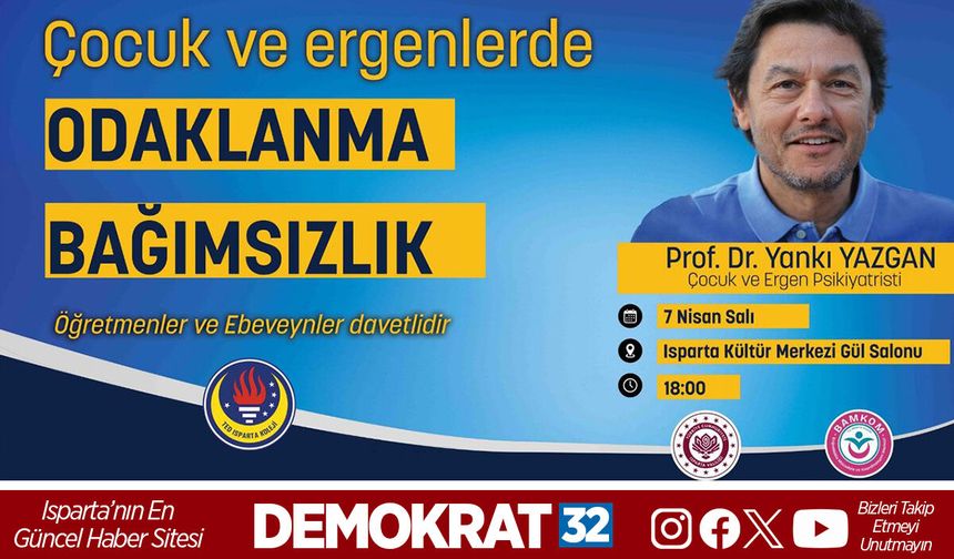 Çocuk ve Ergen Psikiyatristi Prof. Dr. Yankı Yazgan’dan Seminer