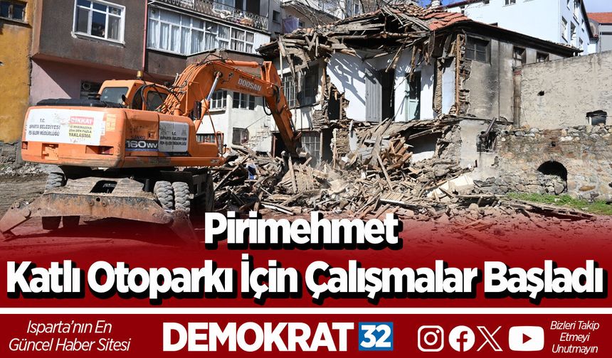 Pirimehmet Katlı Otoparkı için çalışmalar başladı