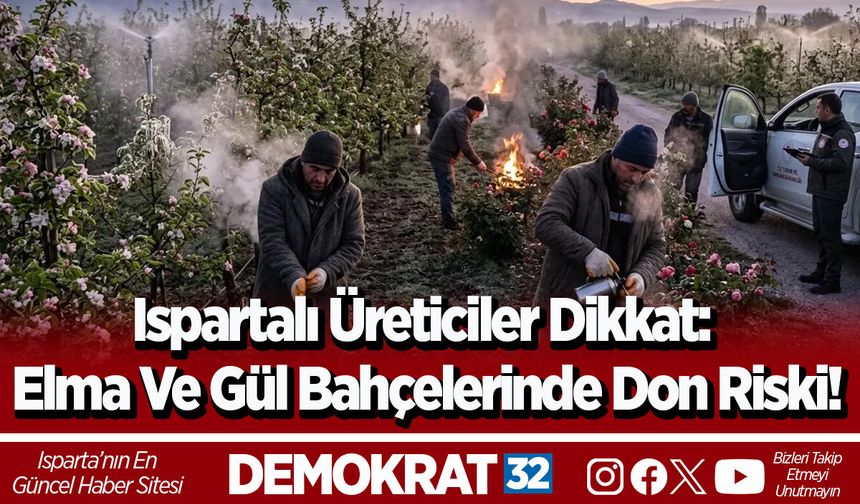 Ispartalı Üreticiler Dikkat: Elma Ve Gül Bahçelerinde Don Riski!