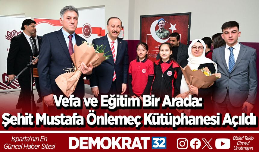 Vefa ve Eğitim Bir Arada: Şehit Mustafa Önlemeç Kütüphanesi Açıldı