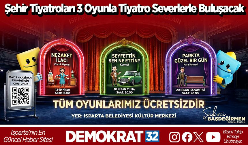 Şehir Tiyatroları 3 oyunla tiyatro severlerle buluşacak
