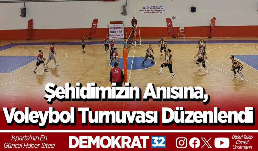 Şehidimizin Anısına, Voleybol Turnuvası Düzenlendi
