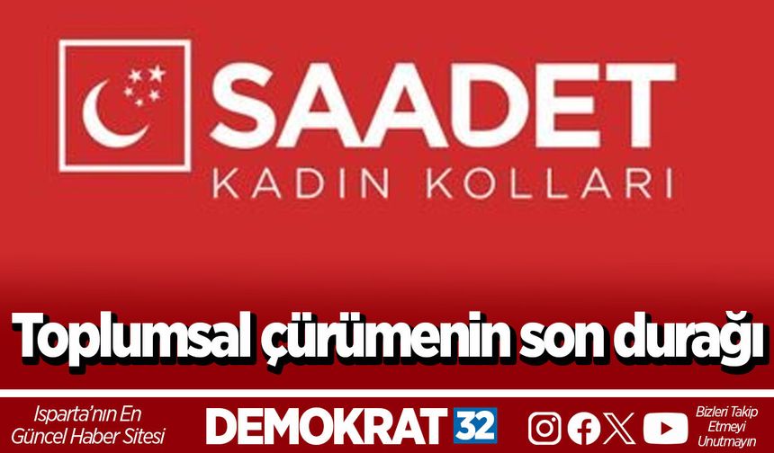 Toplumsal çürümenin son durağı