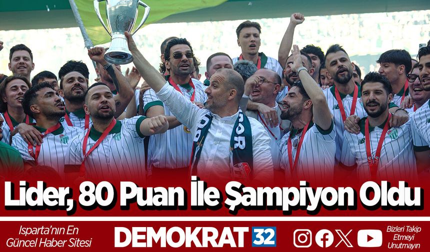 Lider, 80 Puan ile Şampiyon Oldu