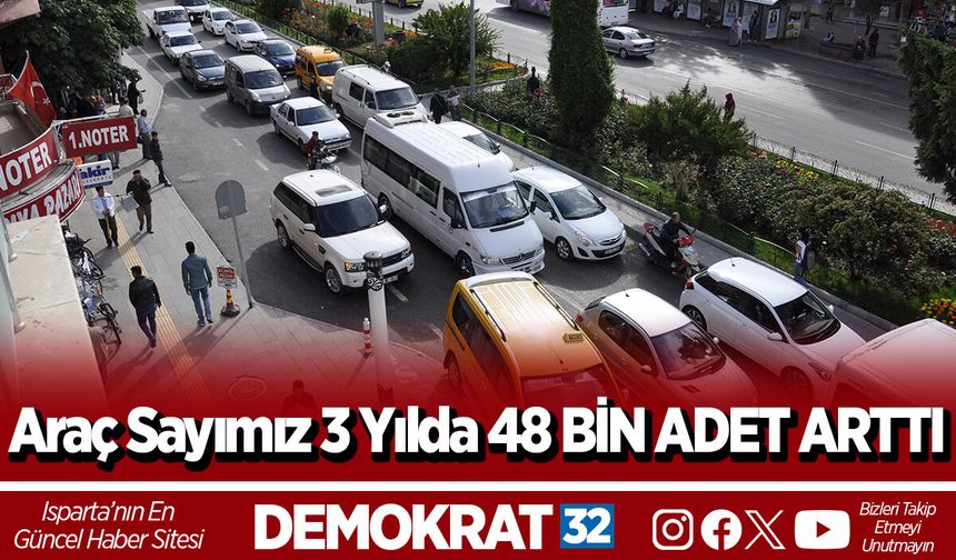 ISPARTA’DA TAŞIT SAYISI, ALDI BAŞINI GİDİYOR