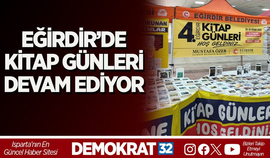 EĞİRDİR’DE KİTAP GÜNLERİ DEVAM EDİYOR