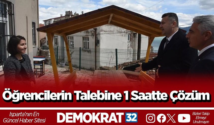 ÖĞRENCİLERİN TALEBİNE 1 SAATTE ÇÖZÜM