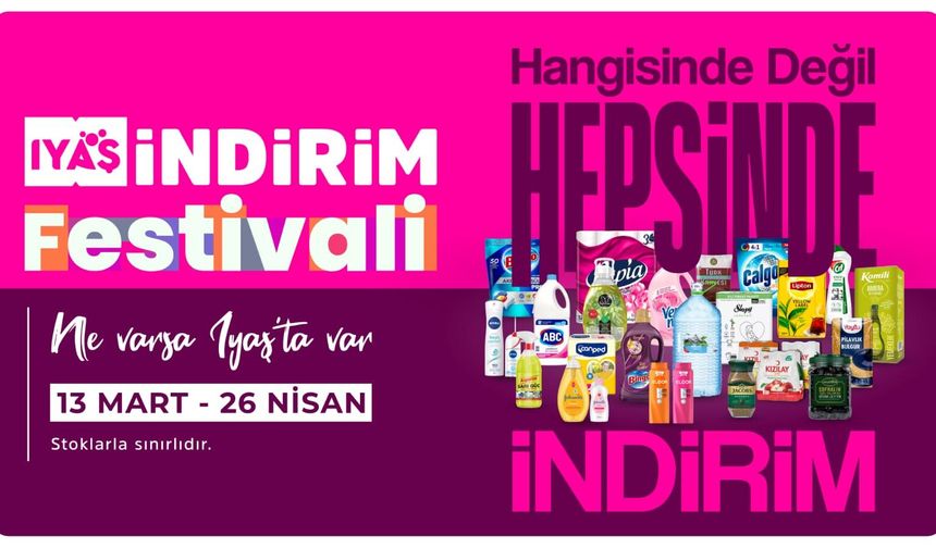 Iyaş'ta İndirim Festivali Devam Ediyor.