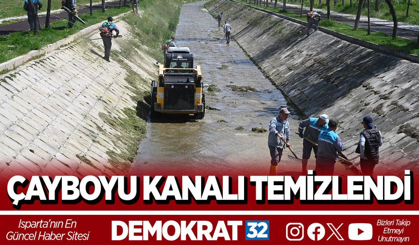 ÇAYBOYU KANALI TEMİZLENDİ