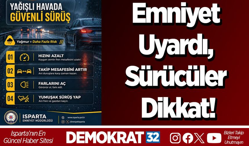 Emniyet uyardı, Sürücüler dikkat!