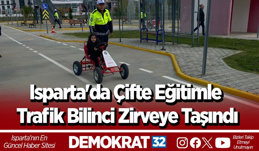 Isparta'da Çifte Eğitimle Trafik Bilinci Zirveye Taşındı