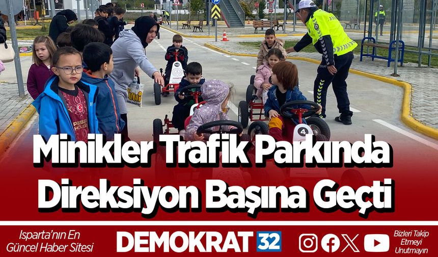 Minikler Trafik Parkında Direksiyon Başına Geçti
