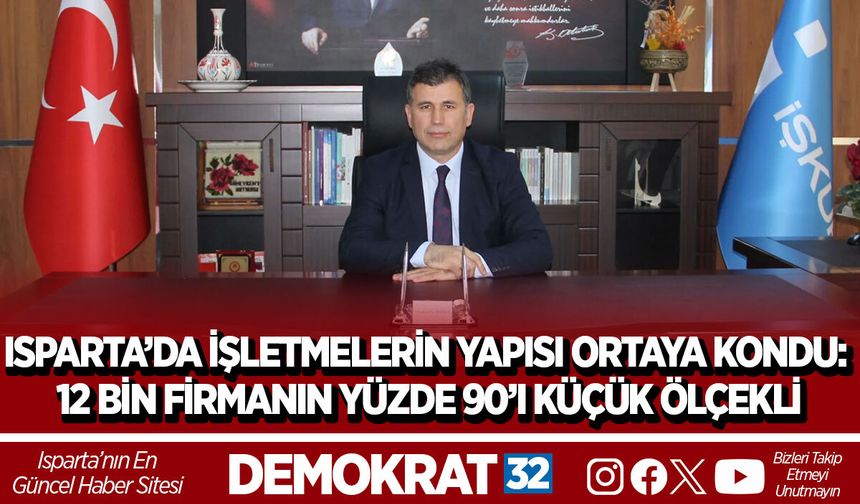 ISPARTA’DA İŞLETMELERİN YAPISI ORTAYA KONDU: 12 BİN FİRMANIN YÜZDE 90’I KÜÇÜK ÖLÇEKLİ