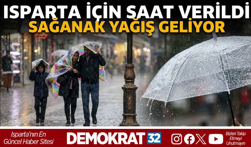 Isparta İçin Saat Verildi: Sağanak Geliyor