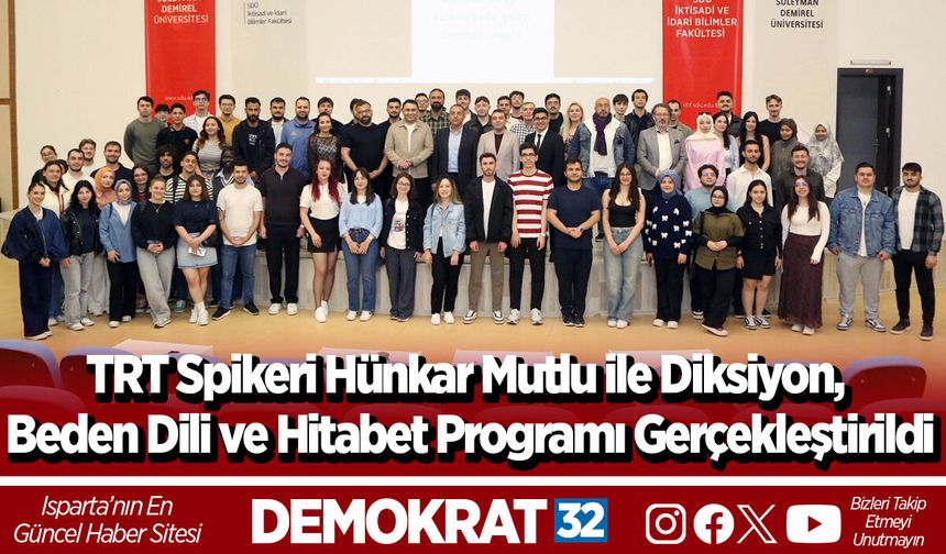 TRT Spikeri Hünkar Mutlu ile Diksiyon, Beden Dili ve Hitabet Programı Gerçekleştirildi