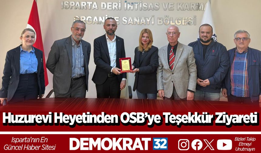 Huzurevi Heyetinden OSB’ye Teşekkür Ziyareti