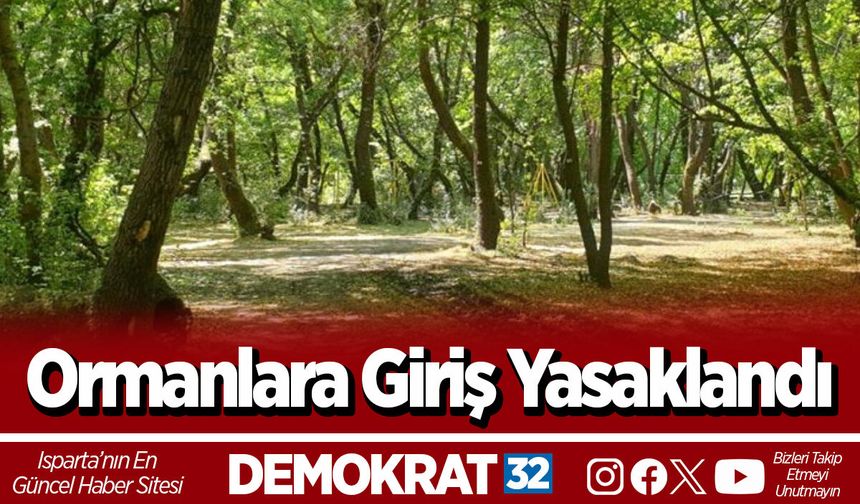 Ormanlara Giriş Yasaklandı