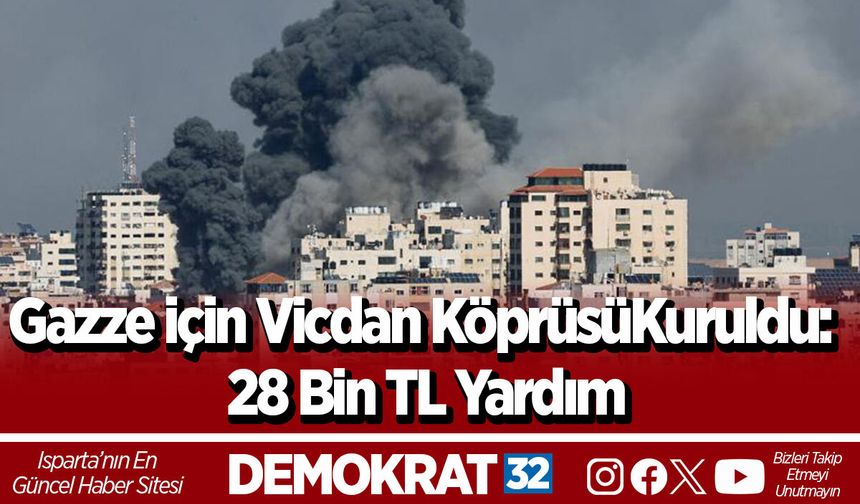 Gazze için Vicdan Köprüsü Kuruldu: 28 Bin TL Yardım