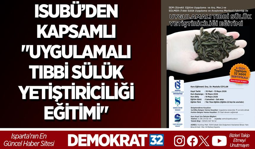 ISUBÜ’DEN KAPSAMLI "UYGULAMALI TIBBİ SÜLÜK YETİŞTİRİCİLİĞİ EĞİTİMİ"