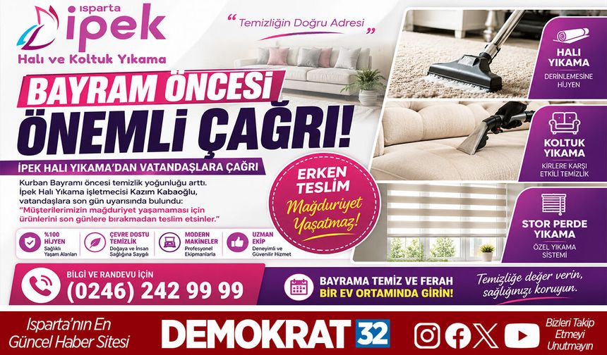 İpek Halı Yıkama’dan Bayram Öncesi Önemli Çağrı