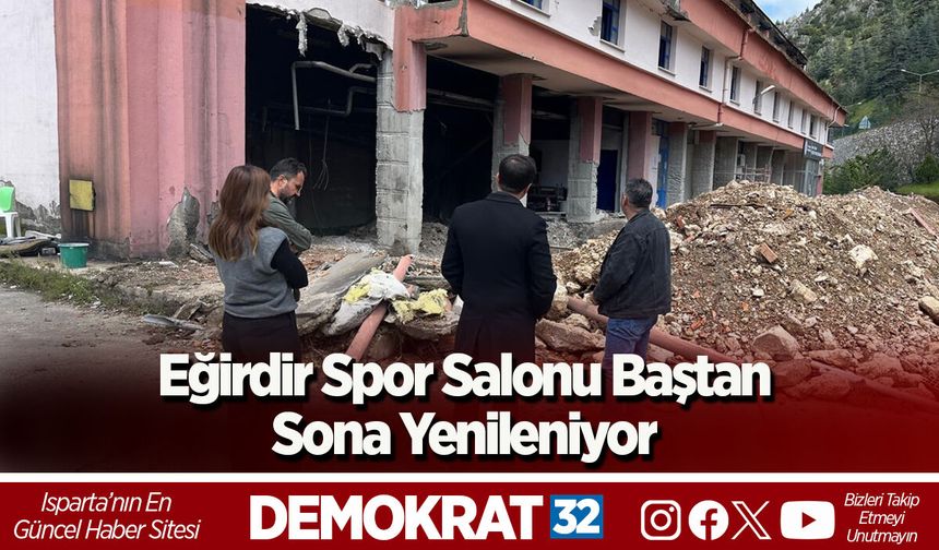 Eğirdir Spor Salonu Baştan Sona Yenileniyor