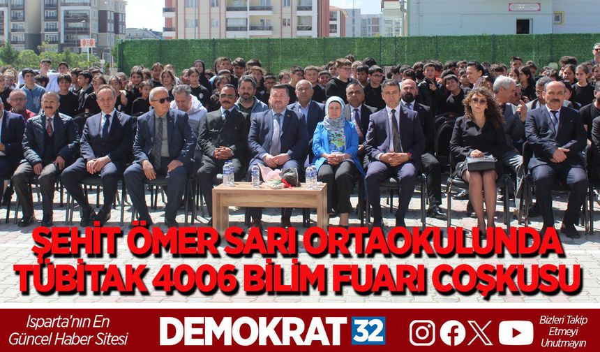 ŞEHİT ÖMER SARI ORTAOKULUNDA TÜBİTAK 4006 BİLİM FUARI COŞKUSU