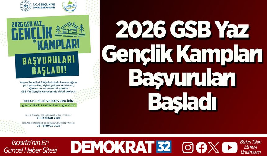 2026 GSB Yaz Gençlik Kampları Başvuruları Başladı