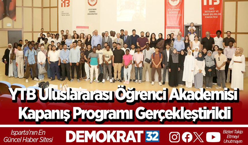 YTB Uluslararası Öğrenci Akademisi Kapanış Programı Gerçekleştirildi