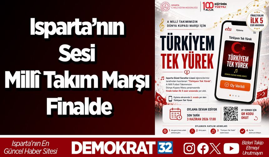 Isparta’nın Sesi Millî Takım Marşı Finalinde