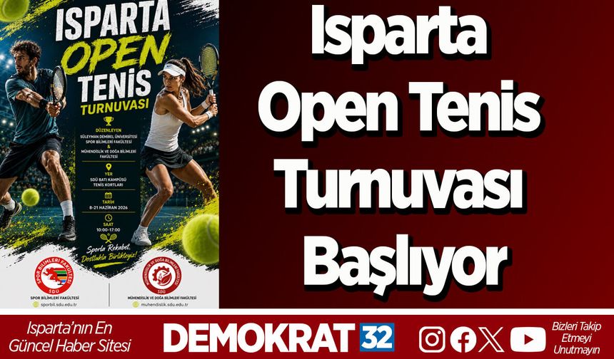 Isparta Open Tenis Turnuvası Başlıyor