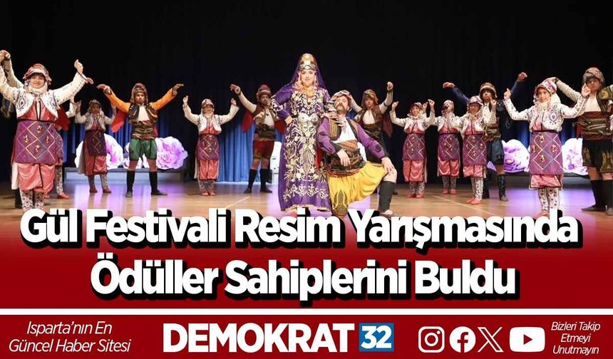 Gül Festivali Resim Yarışmasında Ödüller Sahiplerini Buldu