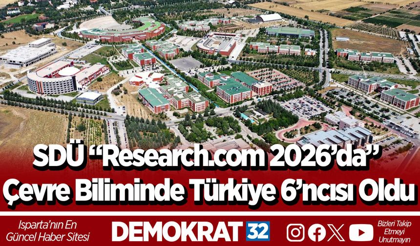 SDÜ “Research.com 2026’da” Çevre Biliminde Türkiye 6’ncısı Oldu