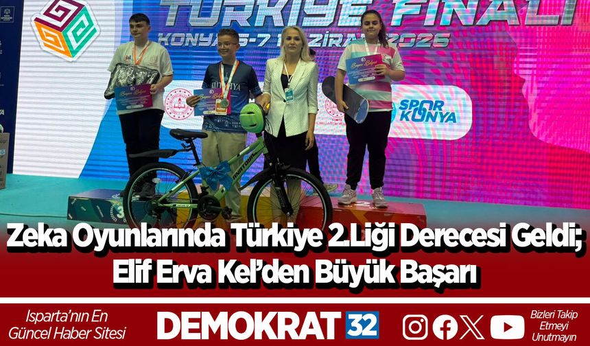 Zeka Oyunlarında Türkiye 2.Liği Derecesi Geldi; Elif Erva Kel’den Büyük Başarı