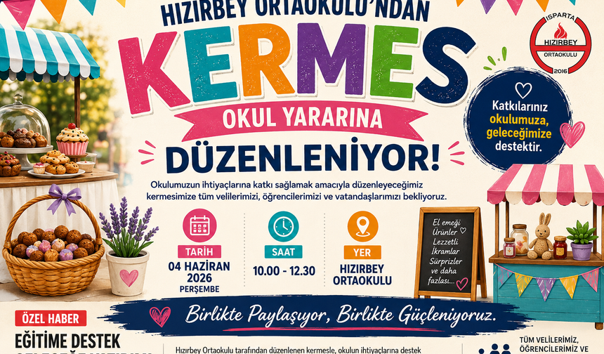 Hızırbey Ortaokulu’ndan Okul Yararına Kermes Daveti