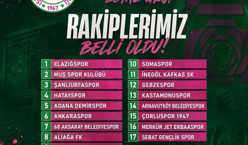 Isparta 32 Spor'un Rakipleri Belli Oldu