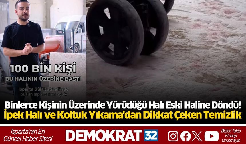 Binlerce Kişinin Üzerinde Yürüdüğü Halı Eski Haline Döndü! İpek Halı Yıkama'dan Dikkat Çeken Temizlik
