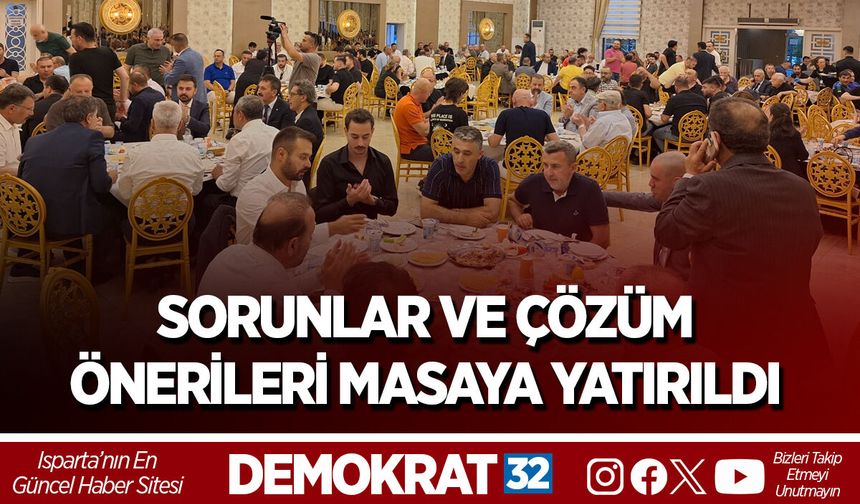 SORUNLAR VE ÇÖZÜM ÖNERİLERİ MASAYA YATIRILDI
