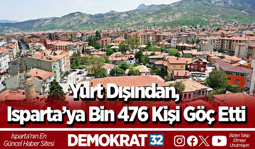 Yurt Dışından, Isparta’ya Bin 476 Kişi Göç Etti