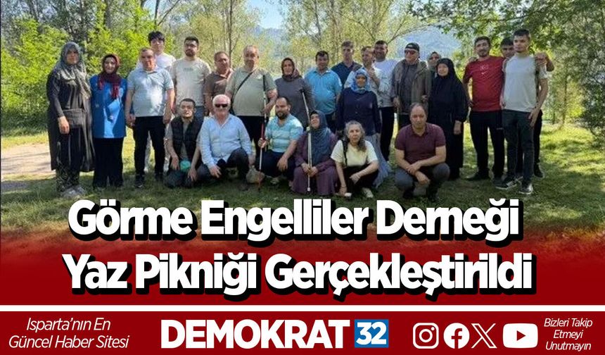 Görme Engelliler Derneği Yaz Pikniği Gerçekleştirildi