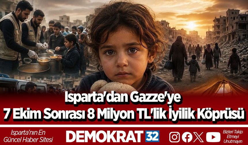 Isparta'dan Gazze'ye 7 Ekim Sonrası 8 Milyon TL'lik İyilik Köprüsü