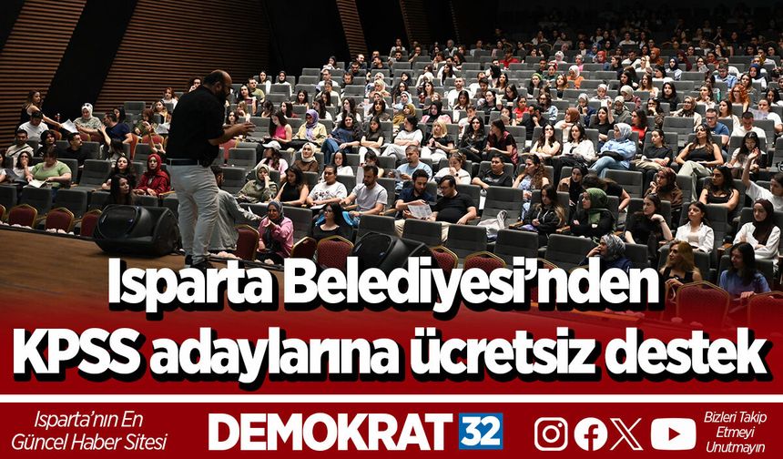 Isparta Belediyesi’nden KPSS adaylarına ücretsiz destek