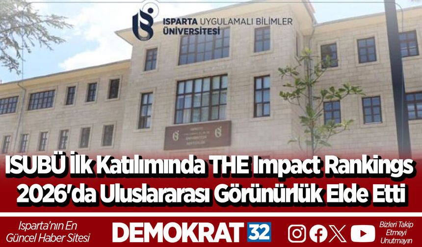ISUBÜ İlk Katılımında THE Impact Rankings 2026'da Uluslararası Görünürlük Elde Etti