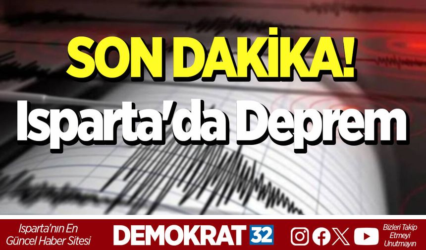 Isparta'da deprem