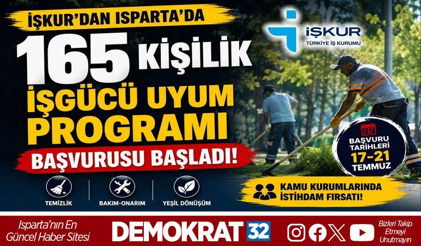 İş Arayanlara Müjde! İşkur, Isparta'da 165 Kişi Alacak