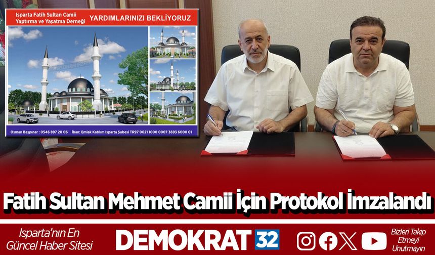 Fatih Sultan Mehmet Camii İçin Protokol İmzalandı