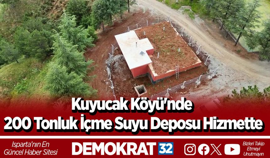 Kuyucak Köyü'nde 200 Tonluk İçme Suyu Deposu Hizmette
