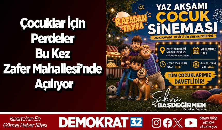 Çocuklar İçin Perdeler Bu Kez Zafer Mahallesi’nde Açılıyor