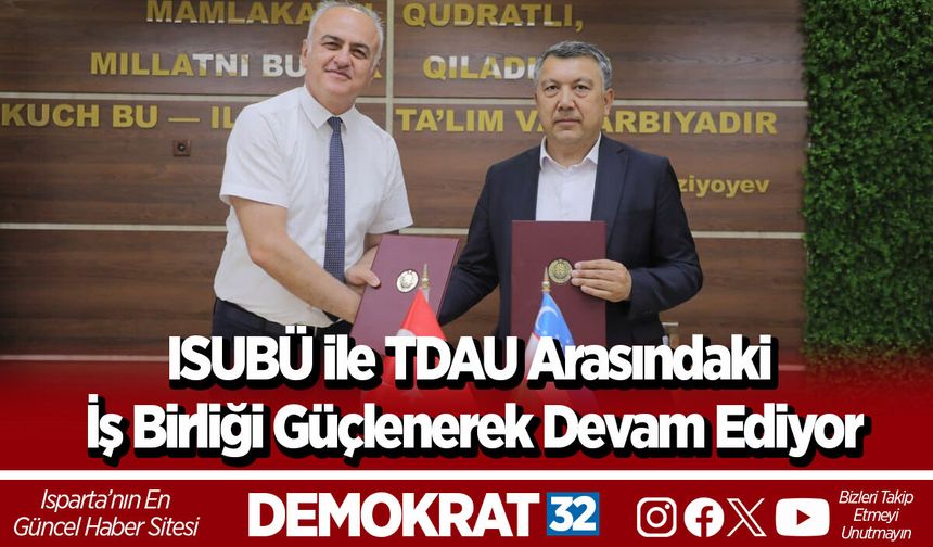 ISUBÜ ile TDAU Arasındaki İş Birliği Güçlenerek Devam Ediyor